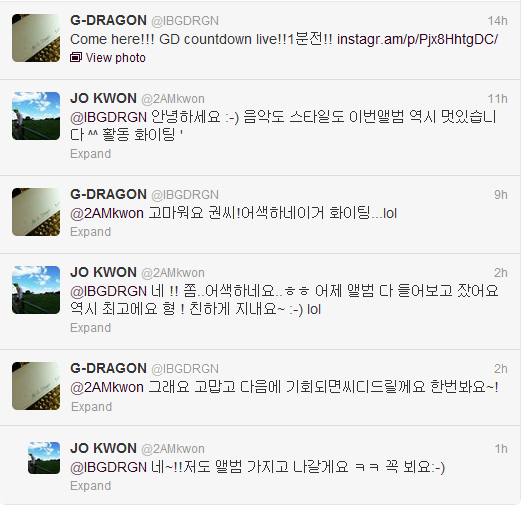  G-Dragon من BIG BANG يقول لـ Jo Kwon من 2AM هذا محرج على تويتر 20120914_gdragon_jokwon