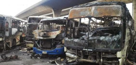 Chisco Transport Head Office + 18 Luxurious Buses Burnt Down In Lagos (See Photos) 2