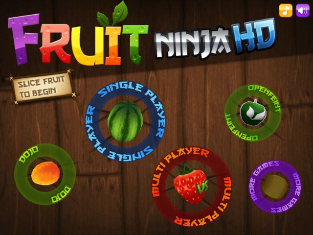 Fruit Ninja HD  [Portable] [DF] Fruitninjahdmenu