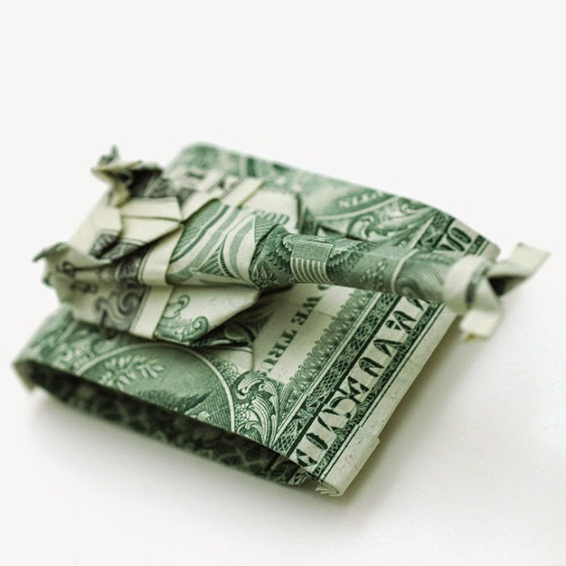 أشكال فنيهة بالأوراق النقدية  Money-origami-19
