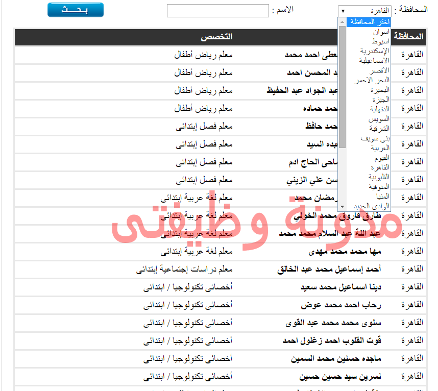  كشوف اسماء المقبوليين فى مسابقة وزارة التربية والتعليم 2014 جميع المحافظات واسماء المستوفيين الشروط  %D8%A7%D9%84%D9%82%D8%A7%D9%87%D8%B1%D8%A9