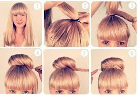 Coiffure simple et rapide Chignon-facile-etapes