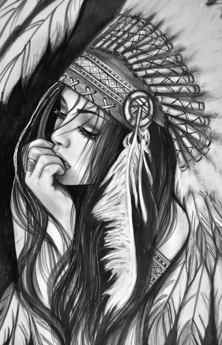 [Âme de l'Empire - Tori] Eteindre les vieilles querelles American-indian-pencil-drawing