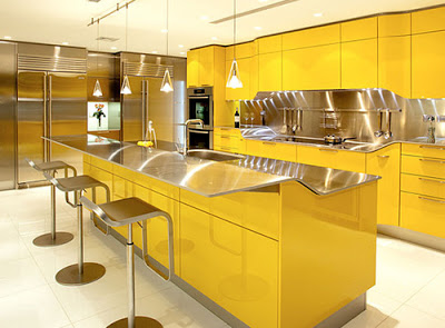 تصميم مطبخ راقي جدا - تصميم مطبخ راقي جدا من تصاميم سينديرو Modern-yellow-kitchen-snaidero-venus-4-thumb