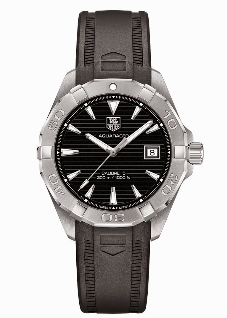 Tag Heuer Aquaracer 300m Calibre 5 Automatic 40.5mm  TAG-Heuer-Aquaracer-WAY2110-rubberstrap