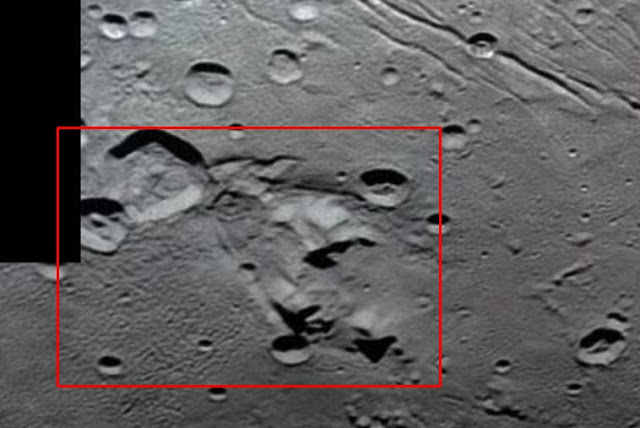 Space Shuttle-like Craft and Buildings on Pluto’s largest moon Charon?  Pluto%2Bcharon%2B%25282%2529