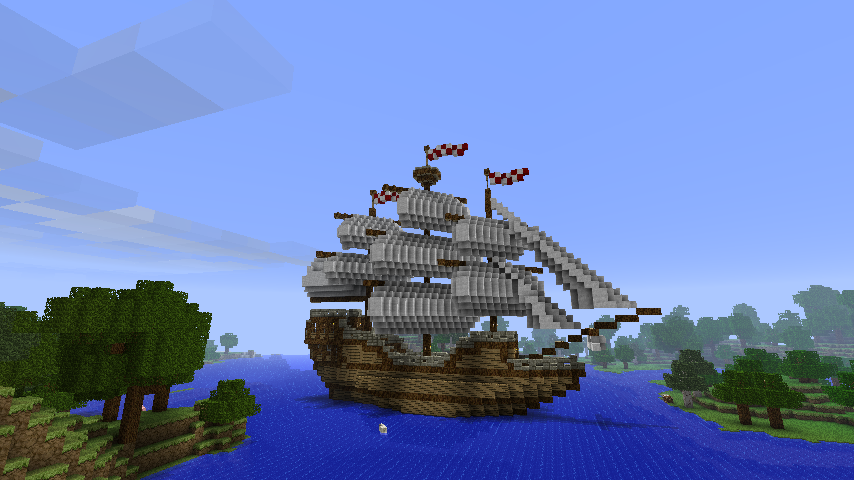 MINECRAFT joueur / serveur ?  Bateau_minecraft