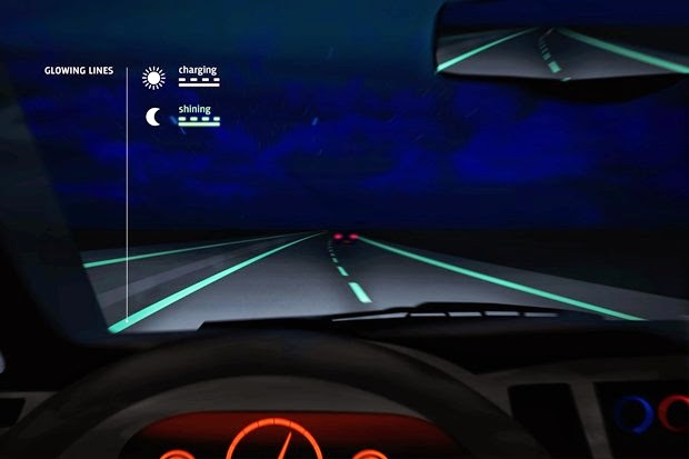 Δρόμος στην Ολλανδία έχει αντικαταστήσει τα φώτα με φωσφόριζε οδικές σημάνσεις Tromaktiko