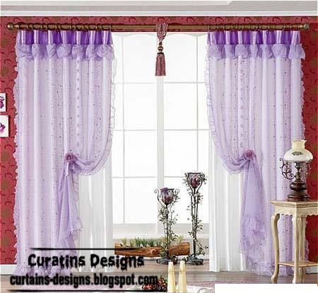 اكبر كتالوج ستائر حديثة وستائر عصرية 2013 حصري لمنتدي لك  Contemporary-purple-curtain-design-2013-purple-ring-curtain-blackout-flower-hooks