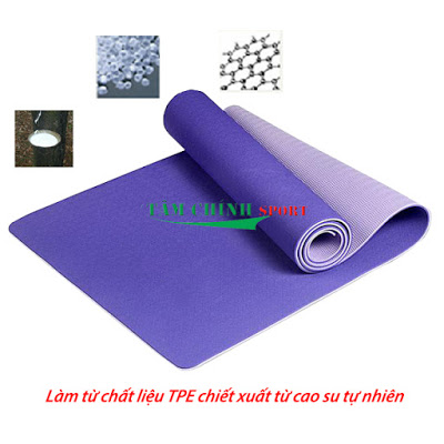 Thảm tập yoga TPE 2 lớp cao cấp nhập khẩu từ Đài Loan Chat-lieu-lam-tham