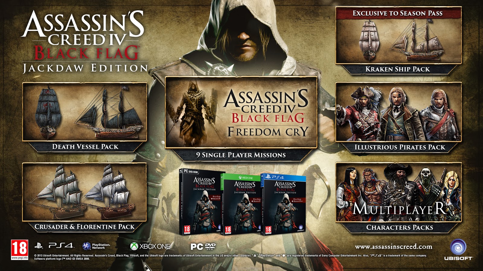 Ubisoft revela o bundle Assassin’s Creed IV: Black Flag Jackdaw Edition Asscreedcoletanea