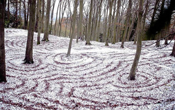 Snow Circles Mystery in England UKSnowCirclesGloucestershire020411