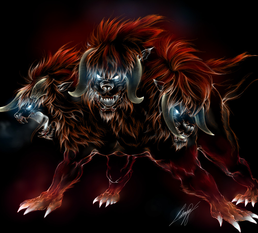 Renacer Divino (FINALIZADO) Cerberus_by_Vyrilien