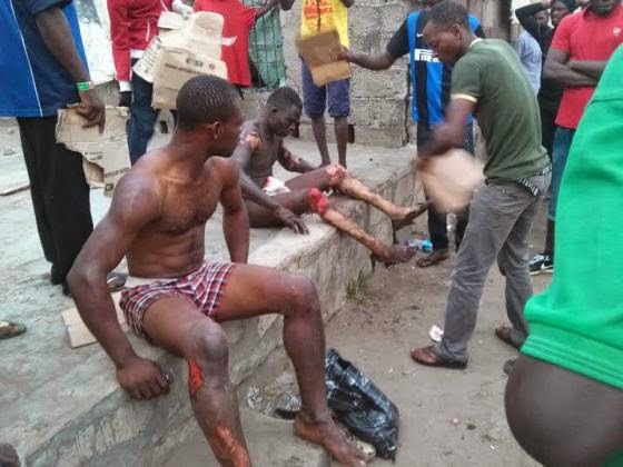 Graphic photos: Fire at Mile 12 'Diesel Black Market'  02