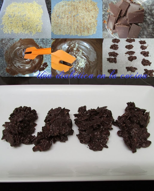 Rocas de chocolate y almendras 1