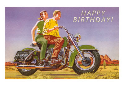 Muy Feliz Cumple Enchufadoal220!!! HB-00113-C%257EHappy-Birthday-Couple-on-Motorcycle-Posters