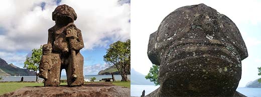 ¿Son estas estatuas representaciones de antiguos extraterrestres? Nuku%2BHiva%2BMarquesas%2Btikis%2B