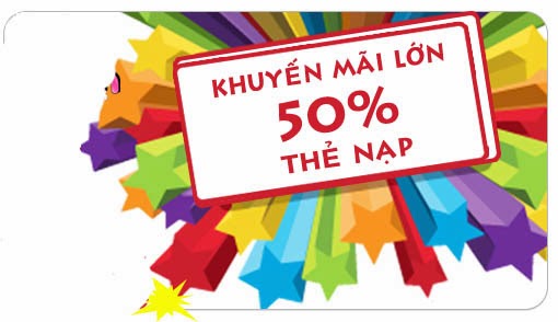 Thông báo Khuyến Mại 50% Thẻ Nạp 2 ngày cuối tuần 82_khuyen-mai-50-the-nap1copy