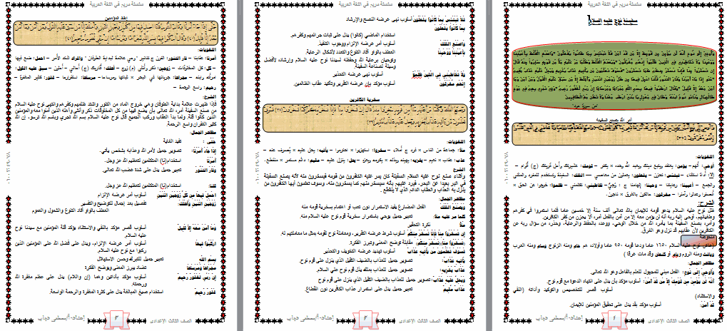 سلسلة مريم فى القراءة والنصوص من اروع مارأيت للصف الثالث الاعدادى الترم الثانى (منسقة فى 58 ورقة وورد) 58