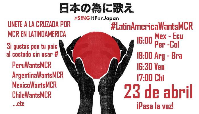 HOY 23 de abril #LatinAmericaWantsMCR VAMOS KILLJOYS!!! MCRLATIN