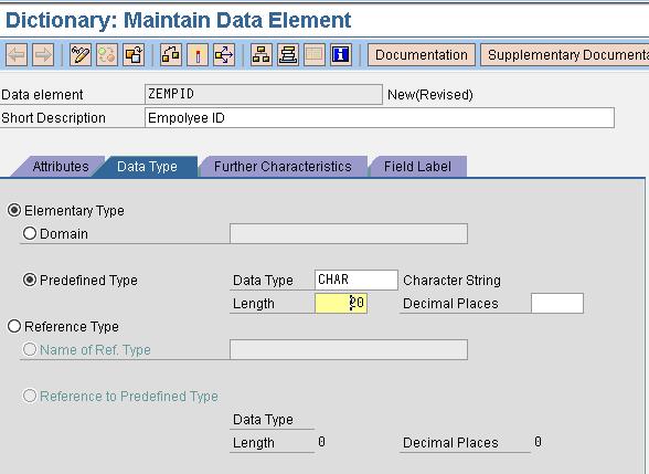 Creating data element step by step in SAP DL_3