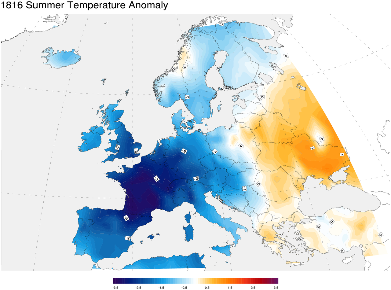 A Year Without a Summer will happen again and Western Civilisation is not prepared!  1280px-1816_summer