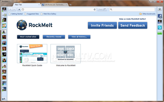 LIST OF BROWSERS (RANKS) RockMelt_2