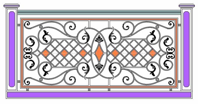 نماذج ومخططات لسور البلكونات والحدائق من الحديد/ Charts for iron balconies & garden fence   Img_slide_05