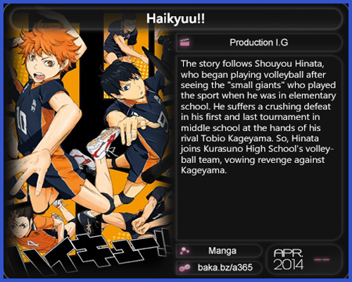 Anime Estrenos Primavera 2014 Haikyuu