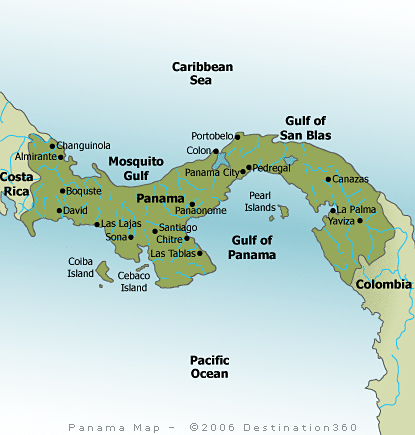 Panama Earthquake Hit Today, 5.8 Magnitude Panama-map