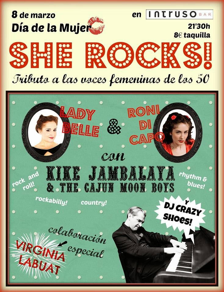 COLABORACIÓN CON SHE ROCKS! (EN EL INTRUSO-MADRID) 8/03/2014 1601506_201291146738863_1023253178_n