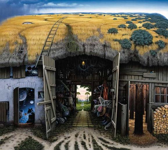 السريالية وجمالها الخيالي  Yerkaland-surreal-paintings-of-Jacek-Yerka-29