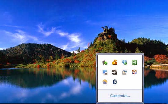 3 طرق لإكتشاف البرامج التي تعمل في شريط إعلامات ويندوز من دون علمك Customize-windows-7-vista-system-tray