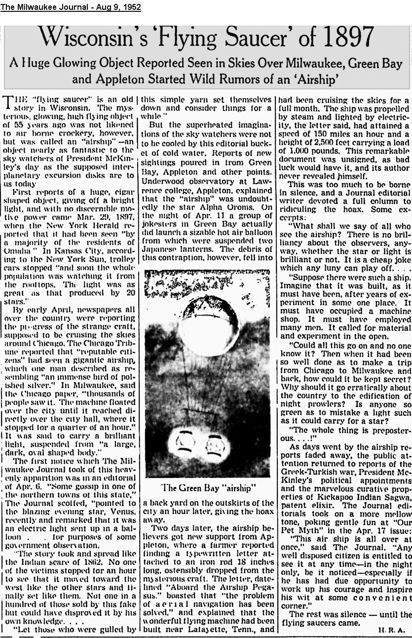 Une soucoupe volante dans le Wisconsin en 1897 Wisconsin%2BFlying%2BSaucer%2Bof%2B1897%2B8-9-1952