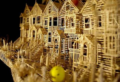 تصاميم معمارية مذهلة و لكن باستخدام عيدان الاسنان  Toothpick-art-04