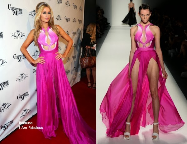 Paris Hilton Pose Tanpa Celana Dalam di ULTAH ke 33 Paris-Hilton-in-Alon-Livn%C3%A9-Pink-dress-33rd-Birthday-Party-600x462