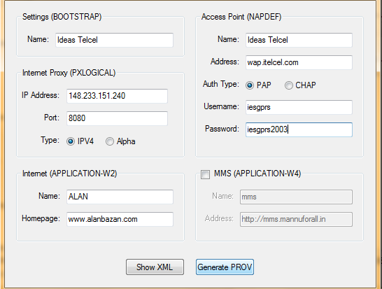 Generador de archivos .prov para Nokia JavaProxyGenerator