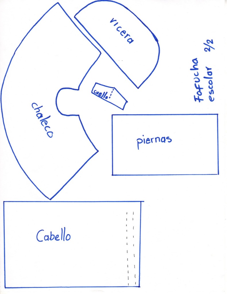 Fofucha escolar de la web con moldes 60