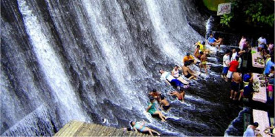 The Labassin Waterfall, Restoran Unik di Bawah Air Terjun Berbaring