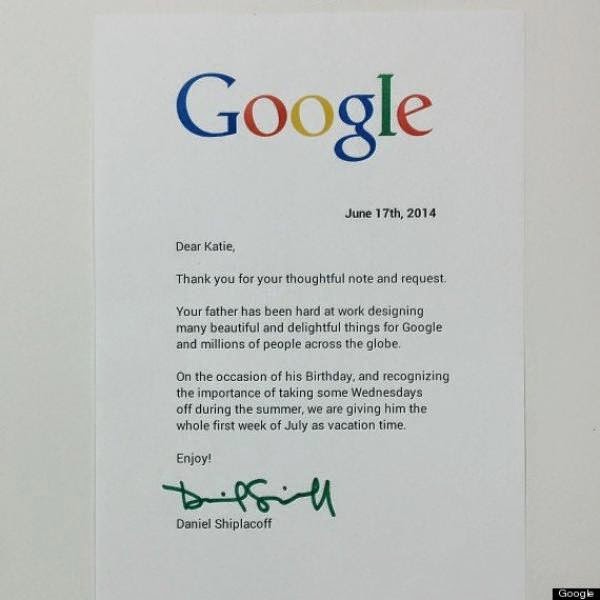 جوجل تتجاوب مع رسالة فتاة صغيرة Lettre-Google