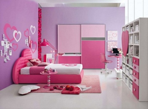 احلى ديكورات غرف نوم بنات، ديكور غرفة نوم بنات Girls-purple-bedroom-decorating-ideas-3