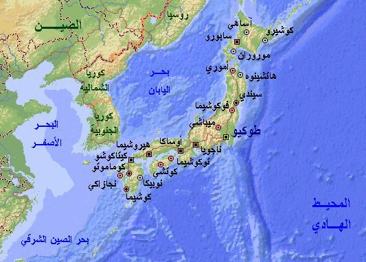 مجموعة خرائط في الجغرافية لطلاب البكالوريا Japan