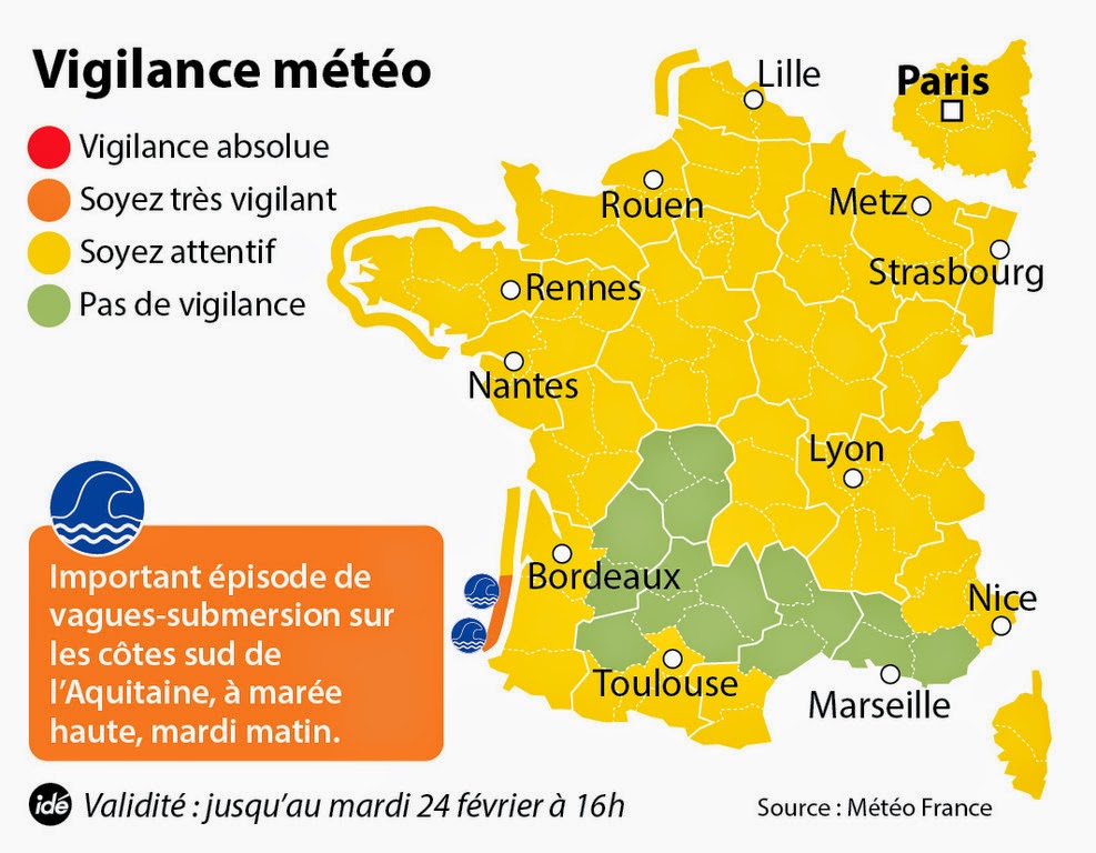 France: Landes et Pyrénées-Atlantiques en vigilance orange vagues-submersion Vagues%2Bsubmersion%2B24.02.15