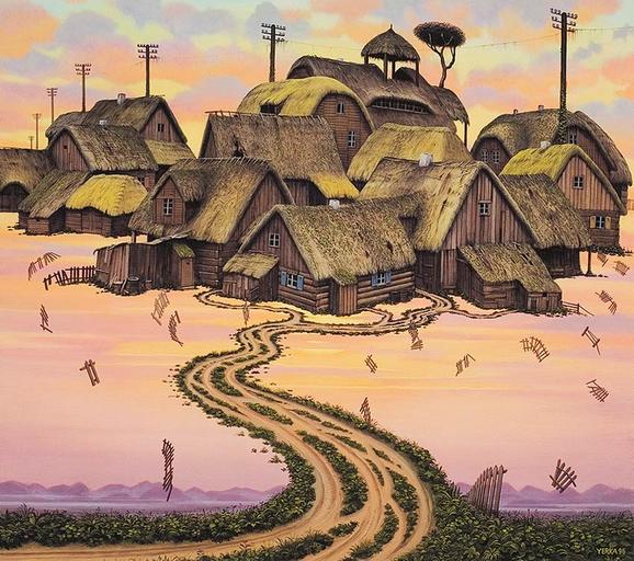 السريالية وجمالها الخيالي  Yerkaland-surreal-paintings-of-Jacek-Yerka-32