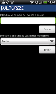 Agenda Cultural en Android [ apps ] Kulturize-busqueda