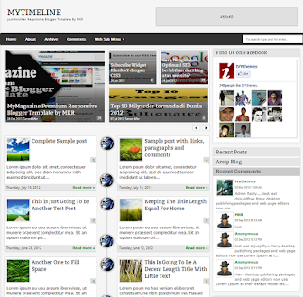 MyTimeLine Blogger Template MyTimeLine-ScrenShoot