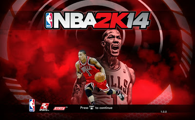 NBA2K14 Star Player Derrick Rose TitleScreen  Nba-2k14-d-rose-wallpaper-2k-game-cover-mod