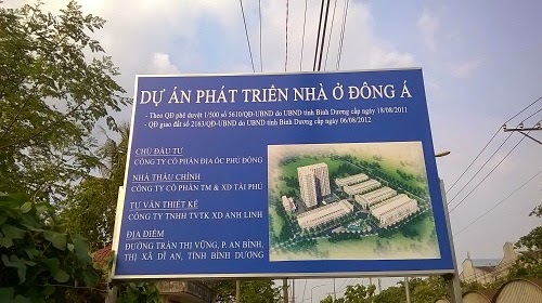 Bán đất nền có sổ riêng dự án phát triển nhà ở Đông Á tại Thị Xã Dĩ An, giá gốc chủ đầu tư, cho trả chậm Donga