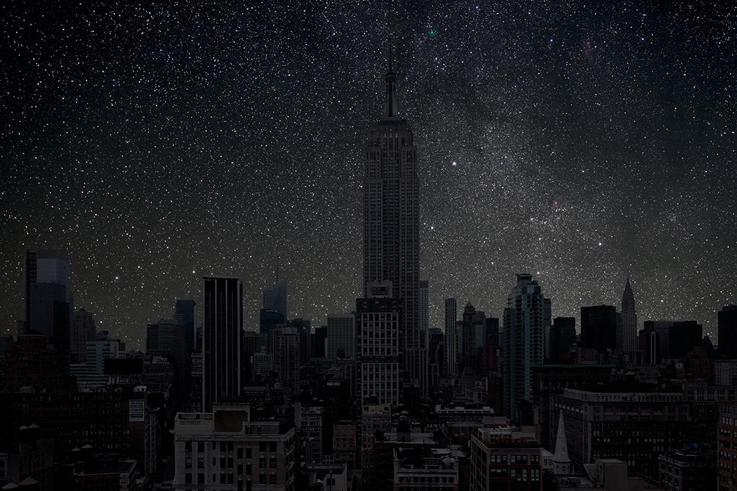 Las ciudades del mundo sin contaminación lumínica Thierry-cohen-city-after-dark-new-york-empire-state-building