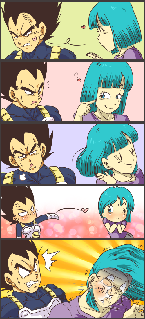 Vegeta demostrando afecto Vegeta